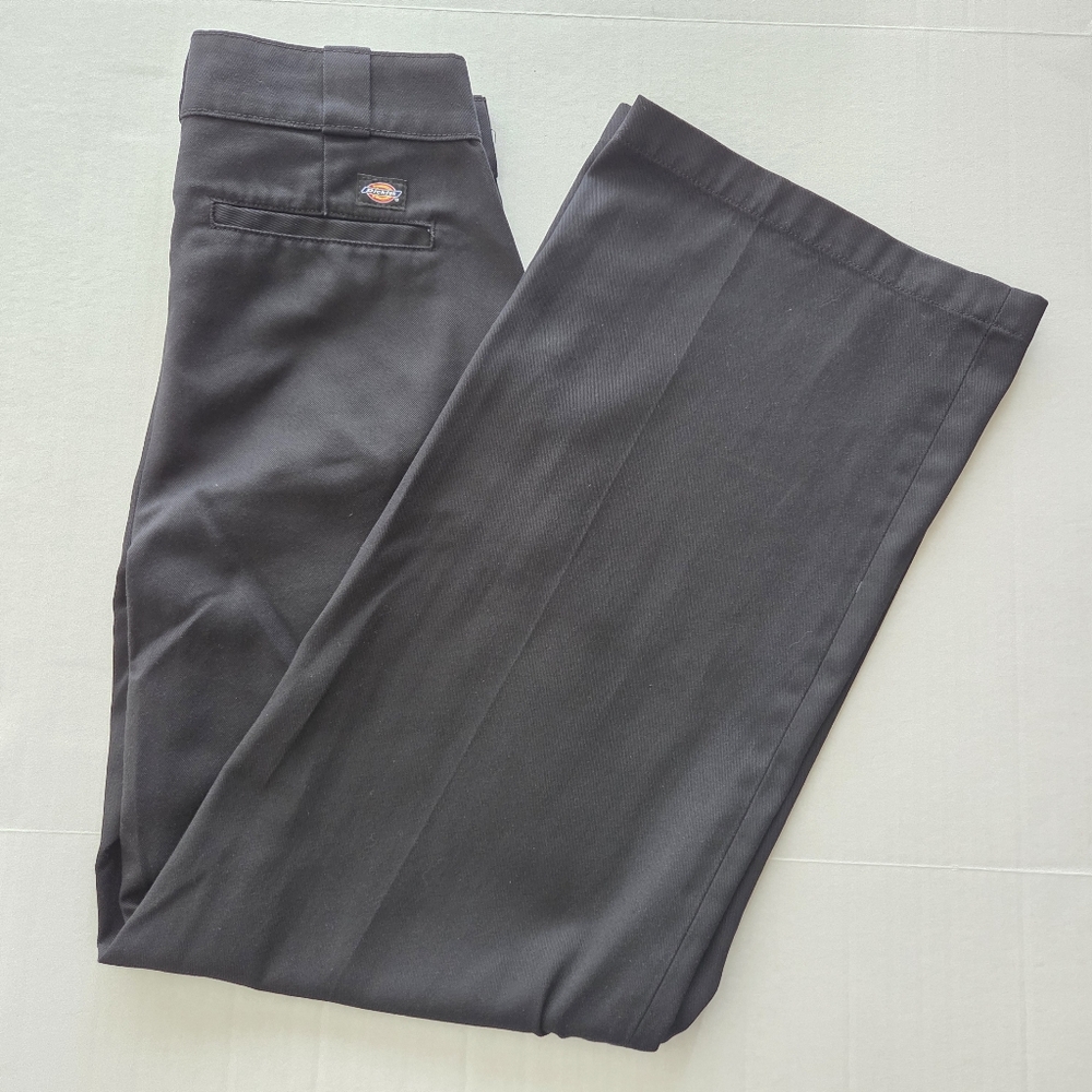 Dickies Women's Regular Fit Wide Leg Work Pants Black 2R 29x31 EUC FP901SBK